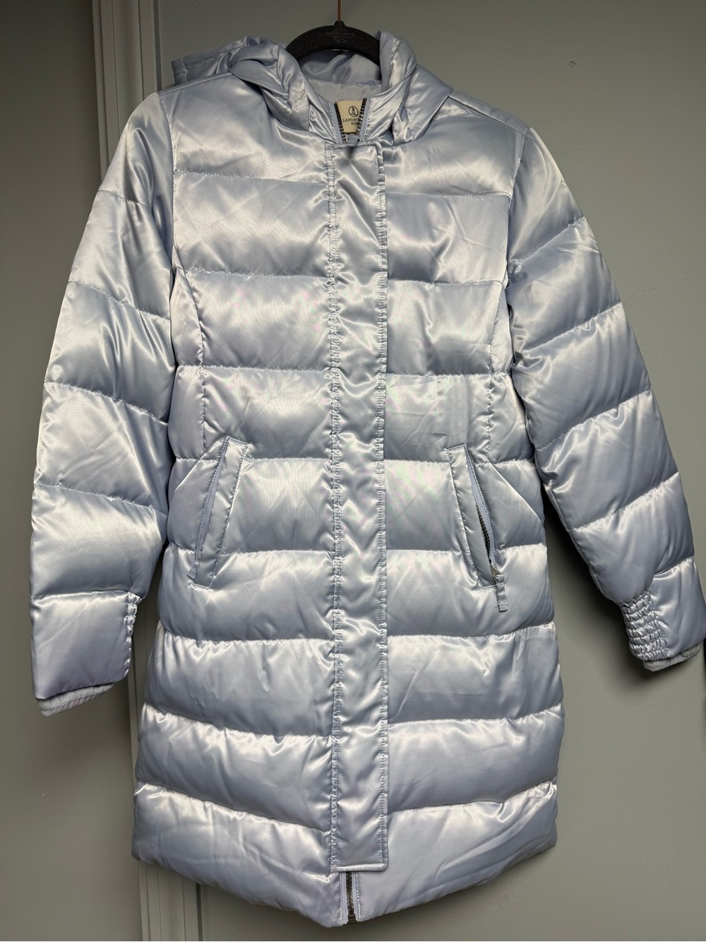 Kids Lands End Iridescent Puffer Coat with Hood